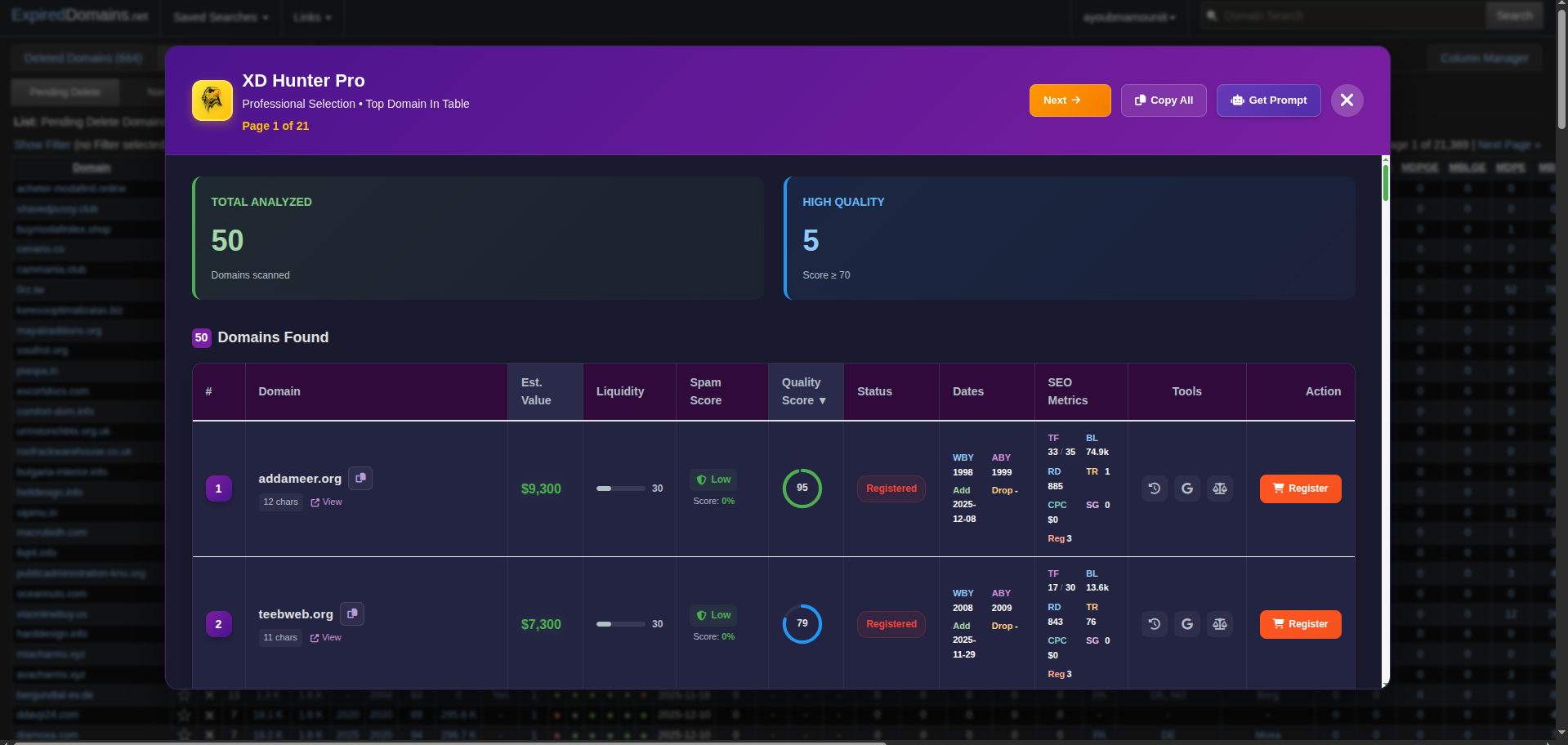 Smart Domain Ranking Screenshot 4